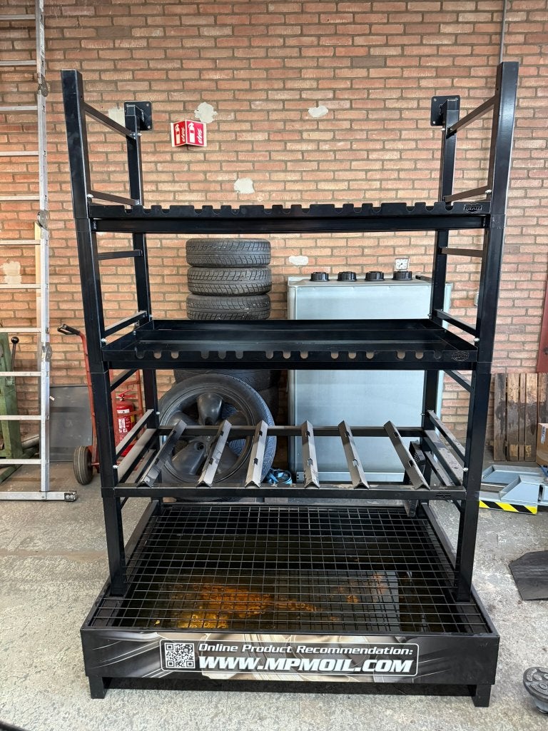Olie opslag rek met lekbak, Auto diversen, Ophalen, Gebruikt