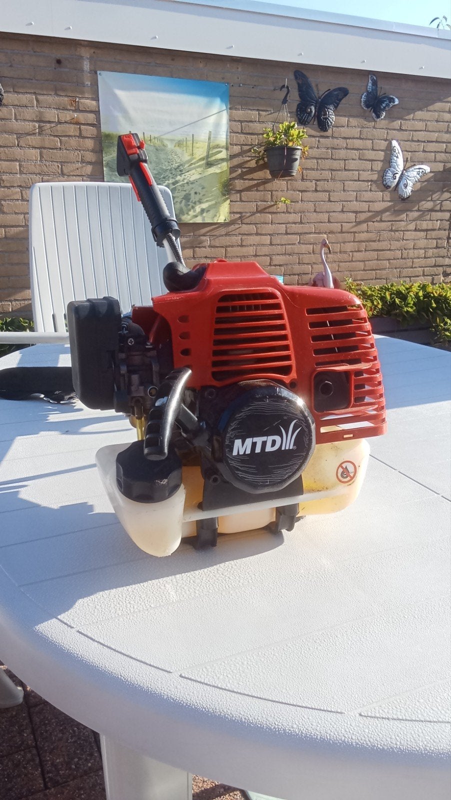 MTD Benzine Bosmaaier met Onkruidborstel en Maaiblad, Tuin en Terras, Ophalen, Benzine, Gebruikt, MTD