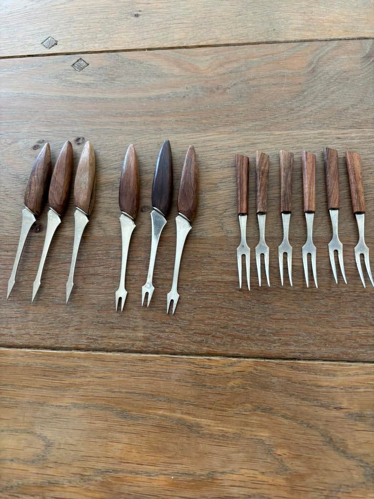 12 delige coctailprikkers., Antiek en Kunst, Antiek | Bestek, Ophalen of Verzenden