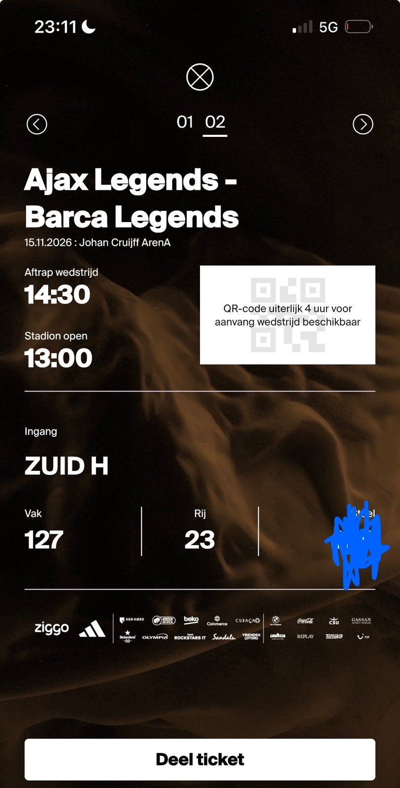 Ajax- barca legends f-side, Twee personen