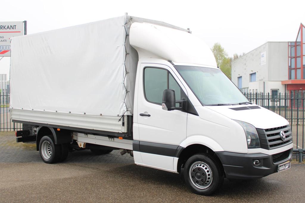 Volkswagen Crafter 2.0 TDI 163 pk Pick Up met Huif / Open La, Auto's, Bestelauto's, Euro 5, Gebruikt, Zwart, 4 cilinders