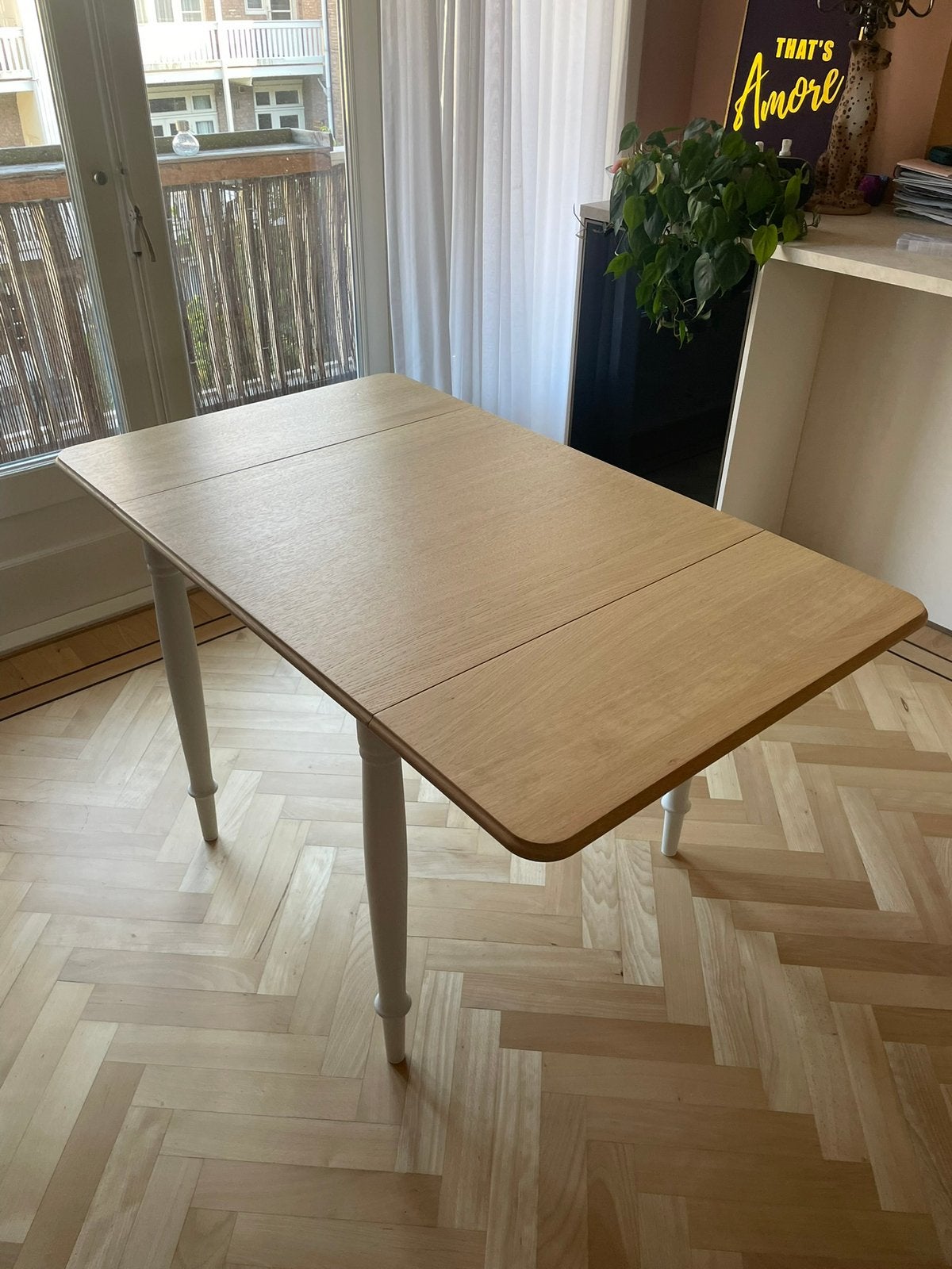 Ikea Tafel Danderyd eiken, Ophalen, Zo goed als nieuw, Rechthoekig, 50 tot 100 cm