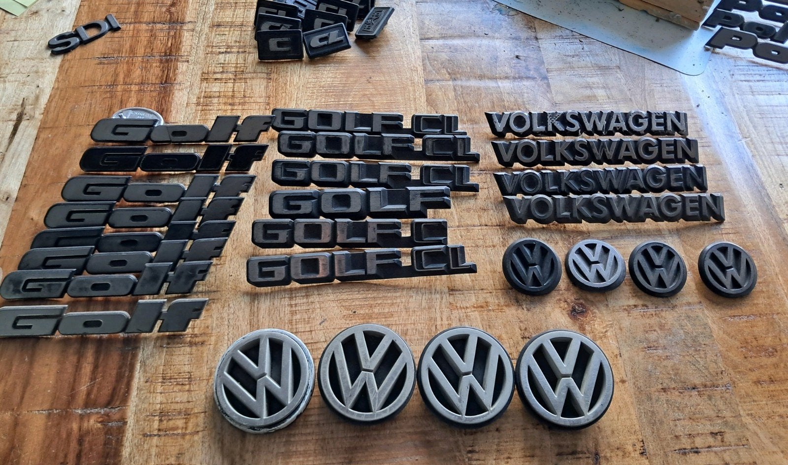 VW Golf 2 emblemen achterkant, Ophalen of Verzenden, Gebruikt