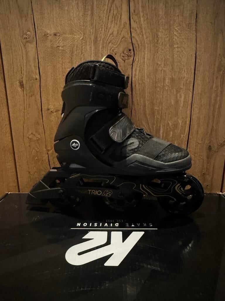 Heren skeelers K2 Trio 110, maat 44,5 - Zo goed als nieuw, Sport en Fitness, Skeelers, K2, Heren, Ophalen of Verzenden, Zo goed als nieuw