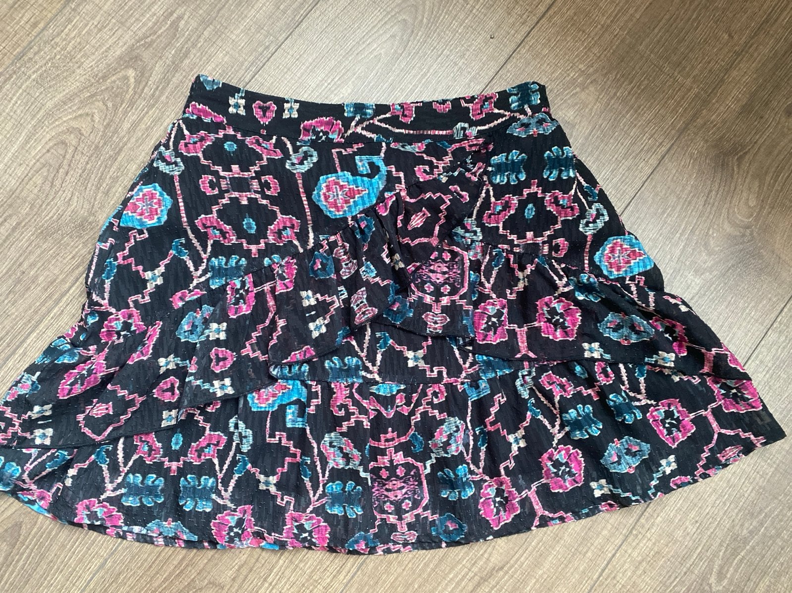 Shoeby Rokje Maat S/M met Bloemenprint, Zwart, Ophalen of Verzenden, Zo goed als nieuw, Maat 36 (S)