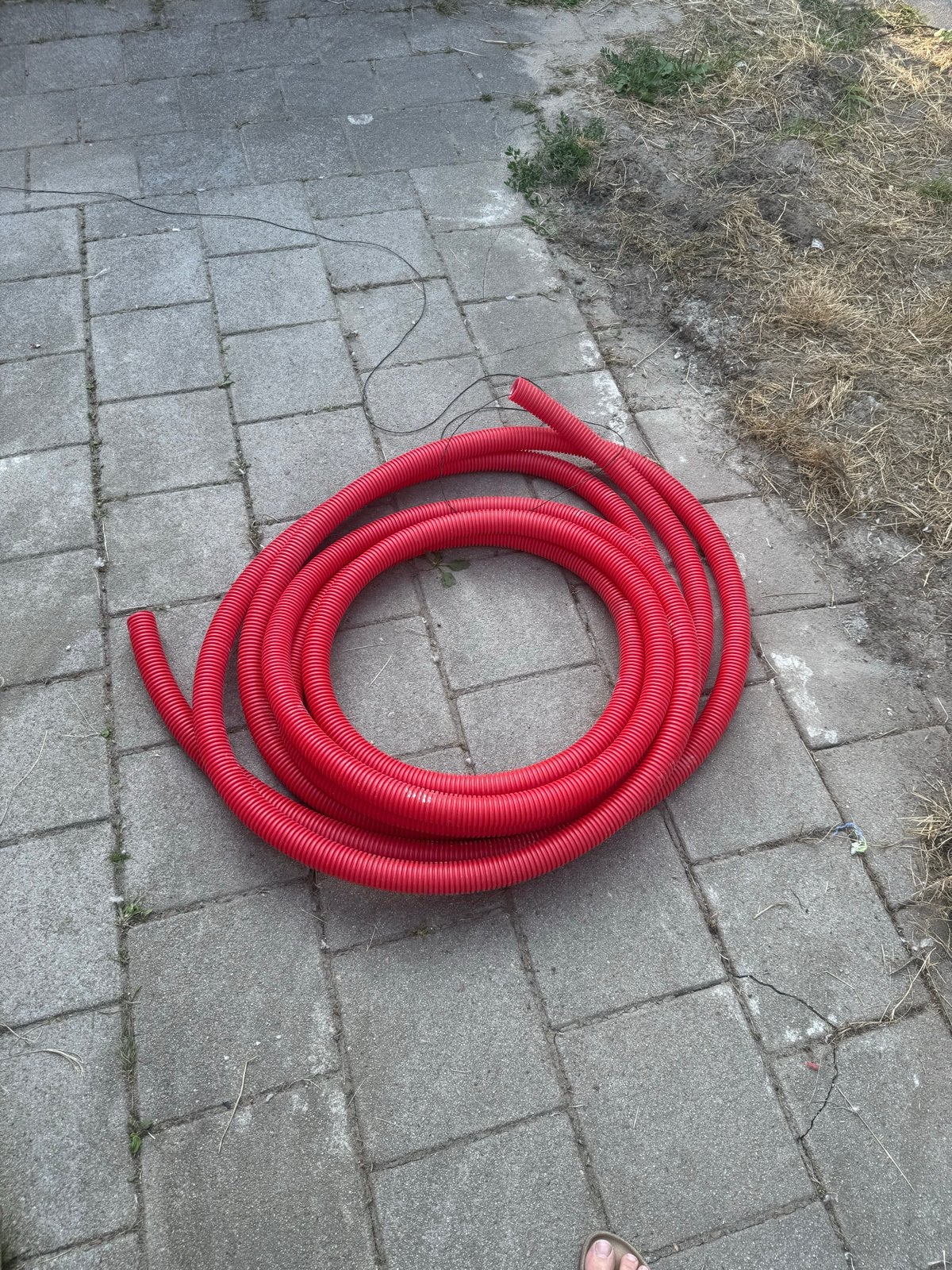 Flexibele buis rood - 15 meter 50 mm, Ophalen, Gebruikt, Overige merken, Kabel of Snoer