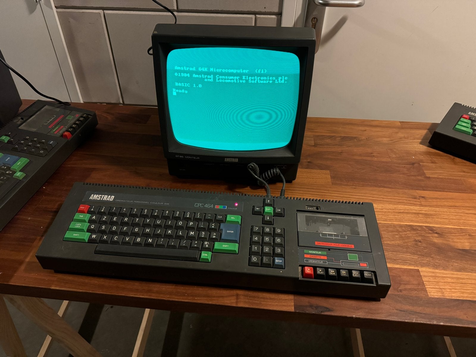 Amstrad CPC 464 + GT65 Monochrome Monitor (Werkend / AZERTY), Computers en Software, Vintage Computers, Ophalen