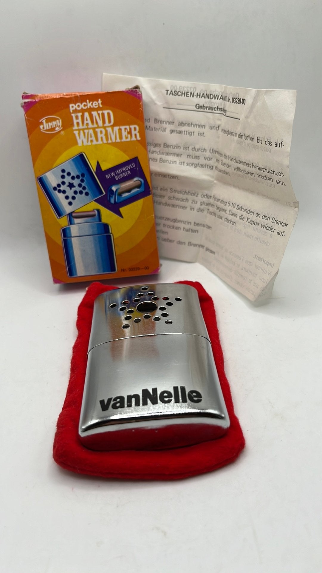 Jimmy, vintage pocket Handwarmer Van Nelle., Ophalen of Verzenden, Zo goed als nieuw