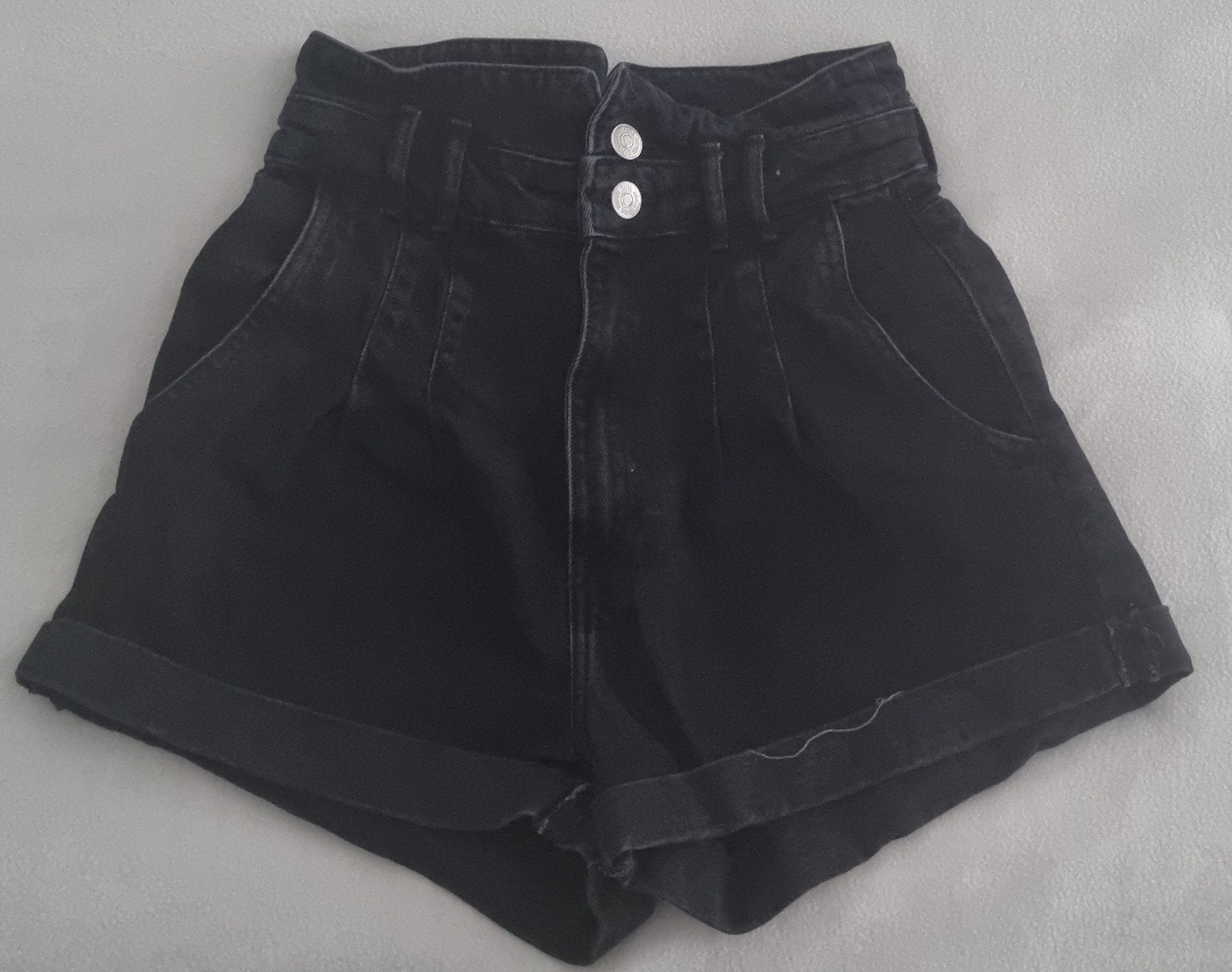 Zara boyfriend oversized korte broek zwart maat s 36 broekje, Verzenden, Zo goed als nieuw, W28 - W29 (confectie 36), Zara