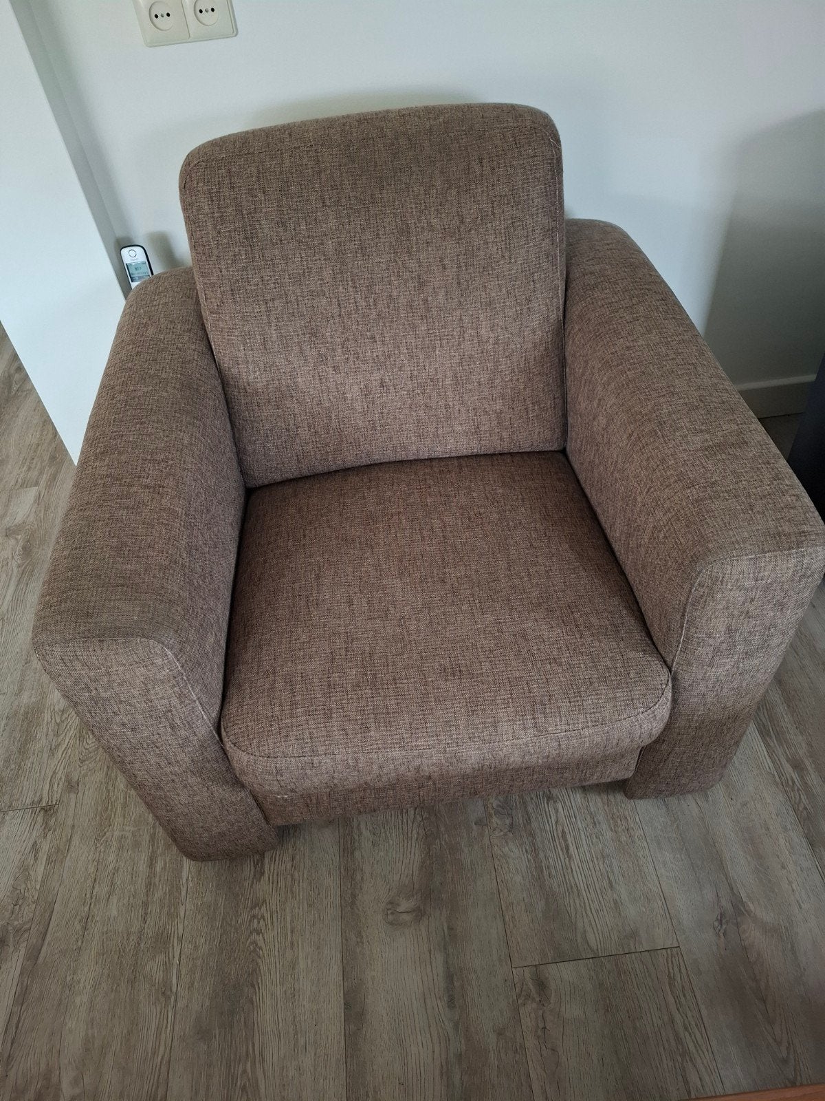 fateuil met bijpassend kussen, Huis en Inrichting, Fauteuils, Ophalen, Minder dan 75 cm, Zo goed als nieuw, Stof