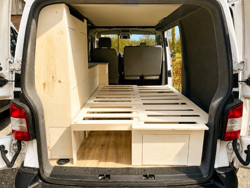 Campermeubelset Kastenwand + Bedbank T5/T6 L1 - bouwpakket, Caravans en Kamperen, Ophalen, Nieuw