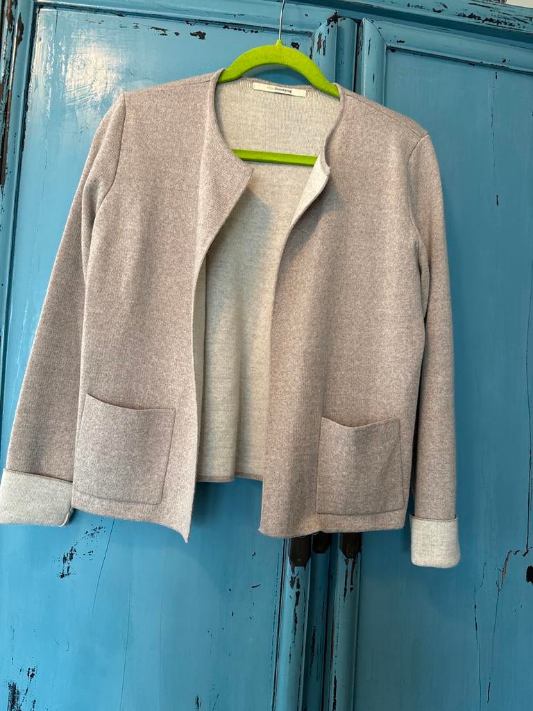 Cool wollen jasje, vest van Sibin/Linnebjerg maat 36, Ophalen of Verzenden, Gedragen, Maat 36 (S), Beige