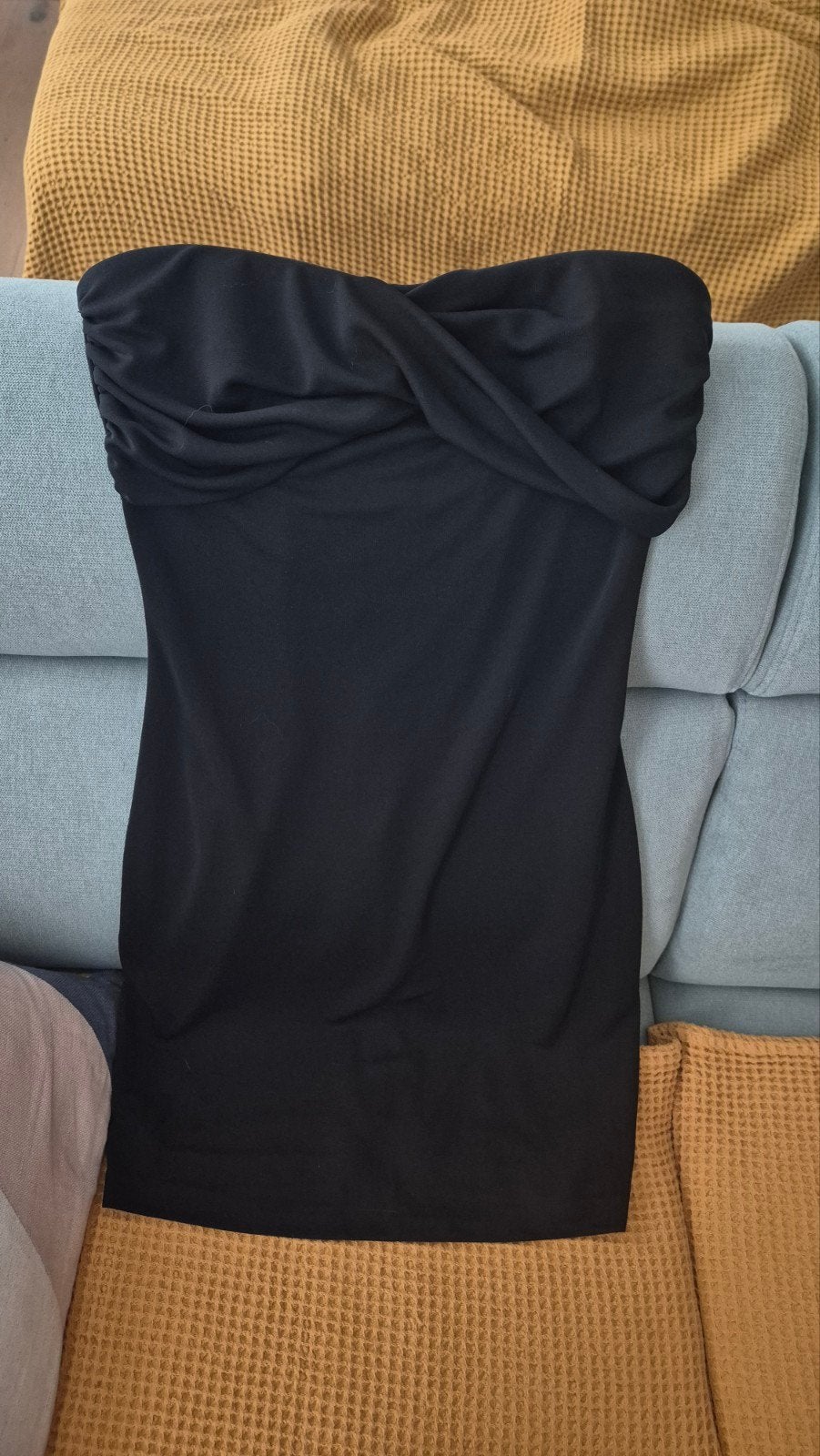 Zwarte strapless jurk van Mango, maat XS, Mango, Zwart, Ophalen of Verzenden, Zo goed als nieuw