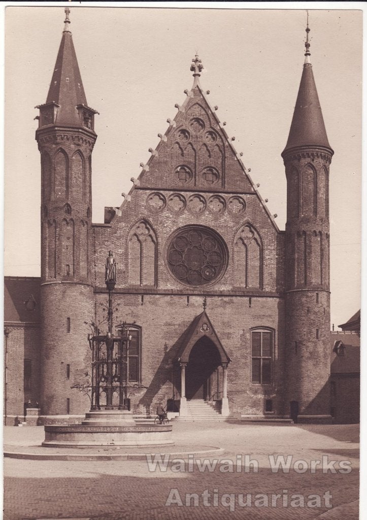 Ridderzaal Binnenhof Den Haag 1909 zeer grote oude foto, Gebruikt, Verzenden, Foto, Gebouw