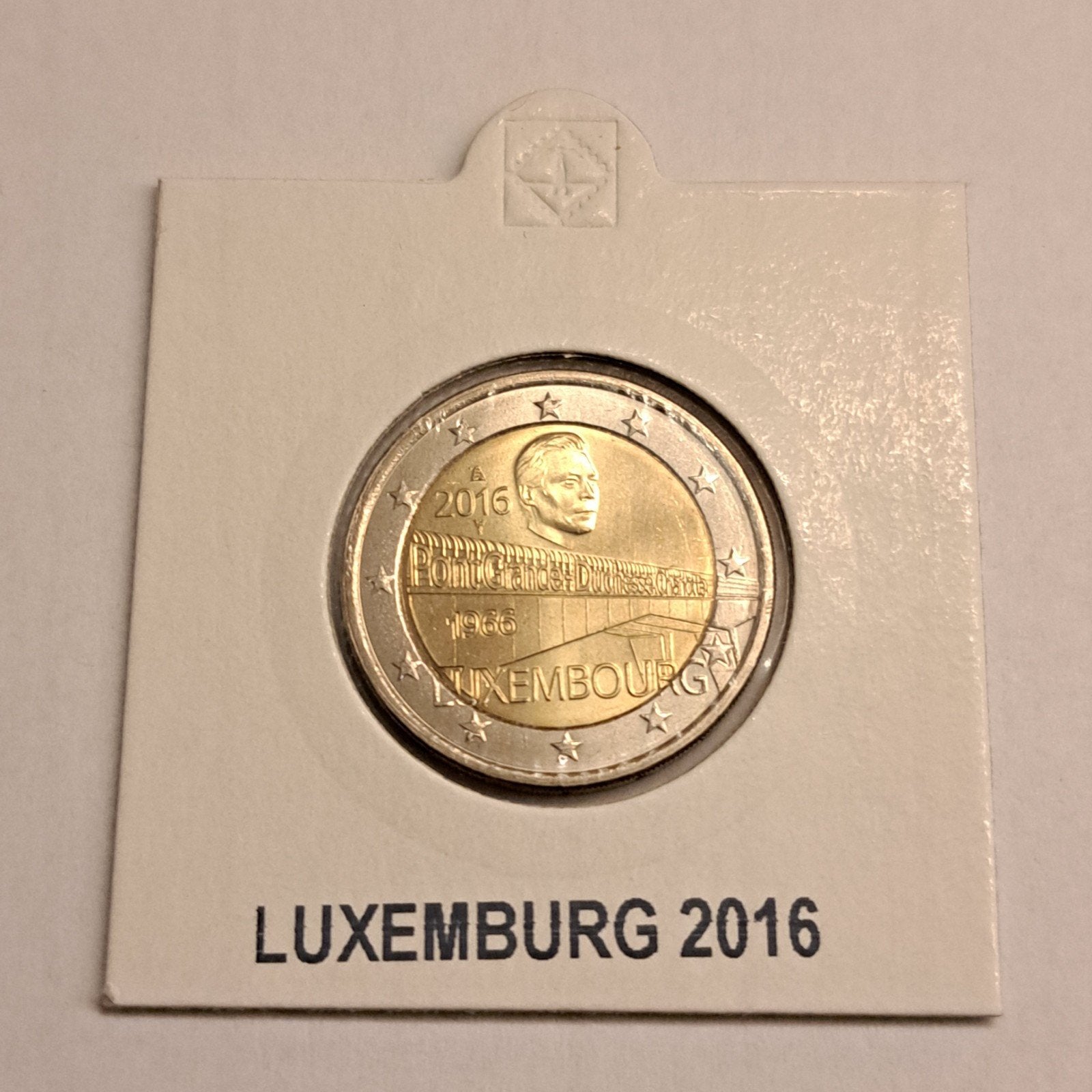 Luxemburg 2 euro 2016 - Charlottebrug Jubileum UNC, Ophalen of Verzenden, Luxemburg, 2 euro, Losse munt