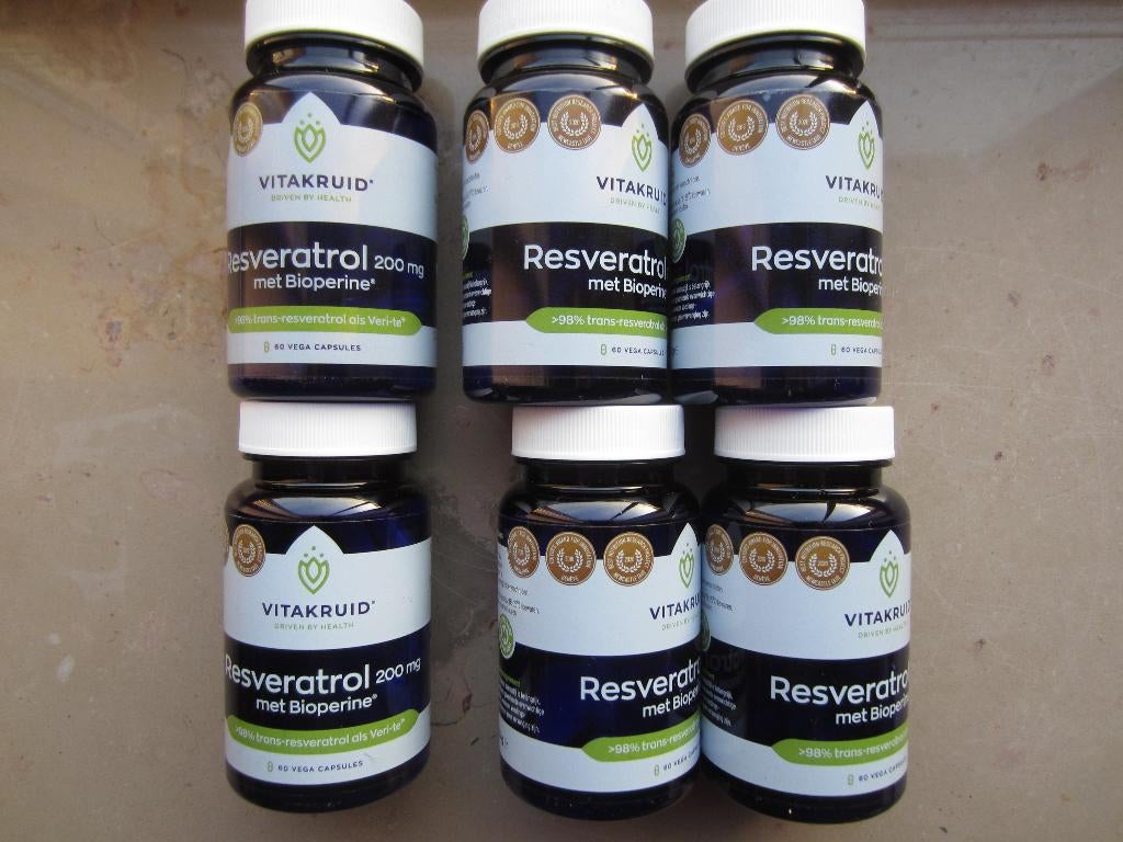 Resveratrol == VitaKruid == Bioperine == NIEUW == 6 potten, Ophalen of Verzenden, Nieuw, Overige typen