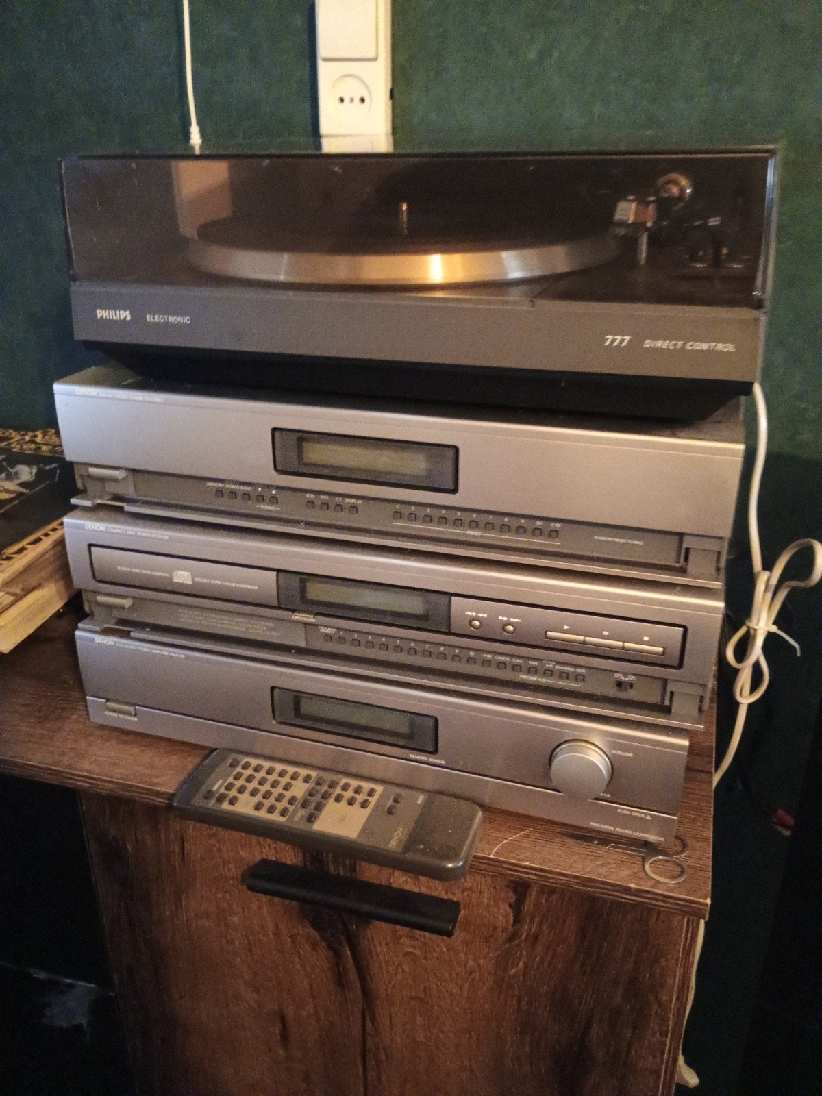 Philips platenspeler en Denon stereo set, Ophalen, Philips, Gebruikt, Losse componenten