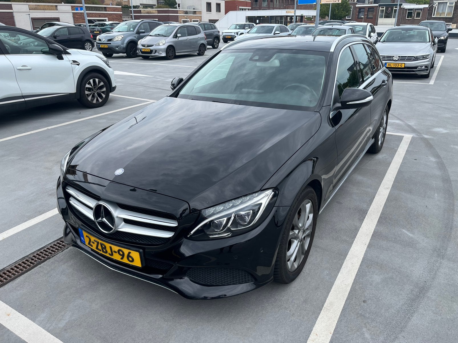 Mercedes-Benz C-Klasse C220 CDI 2.1 125KW Estate 2014 Zwart, Auto's, Achterwielaandrijving, 1800 kg, 4 cilinders, Origineel Nederlands
