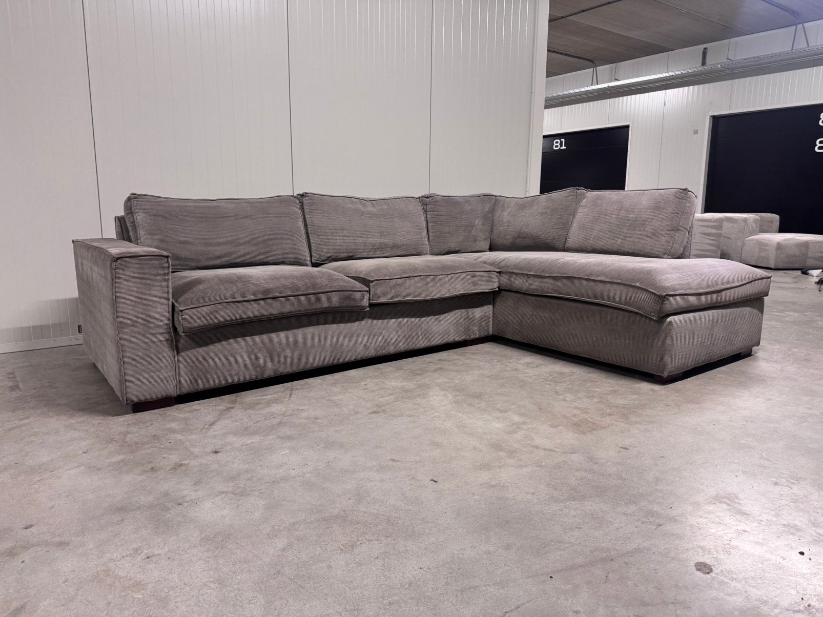 Hoekbank WOOOD Thomas Grijs GRATIS BEZORGING, Ophalen, Zo goed als nieuw, 150 cm of meer, Vierpersoons of meer