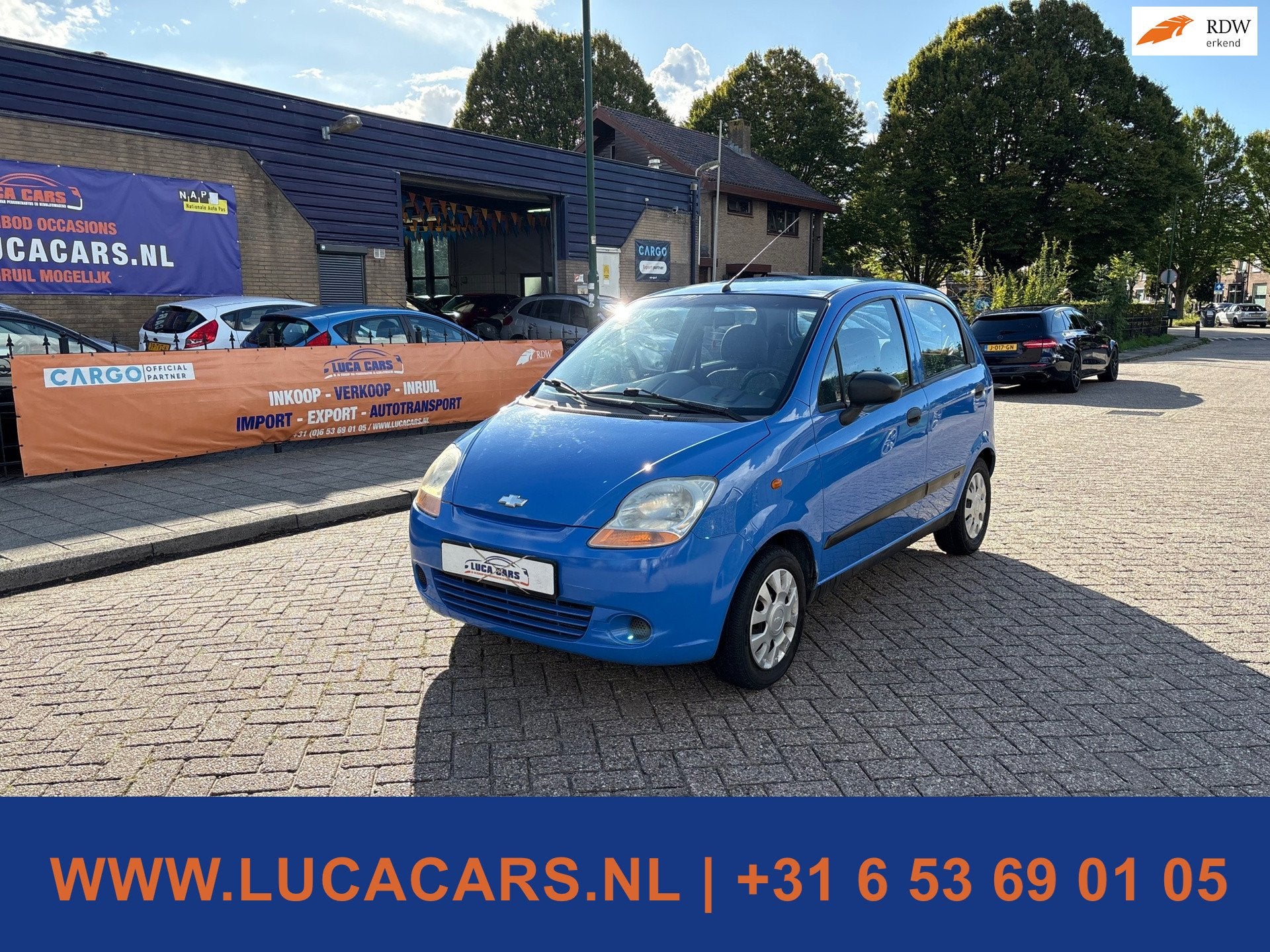 Chevrolet Matiz 0.8 Breeze NIEUWE APK !, Voorwielaandrijving, Gebruikt, Blauw, Origineel Nederlands