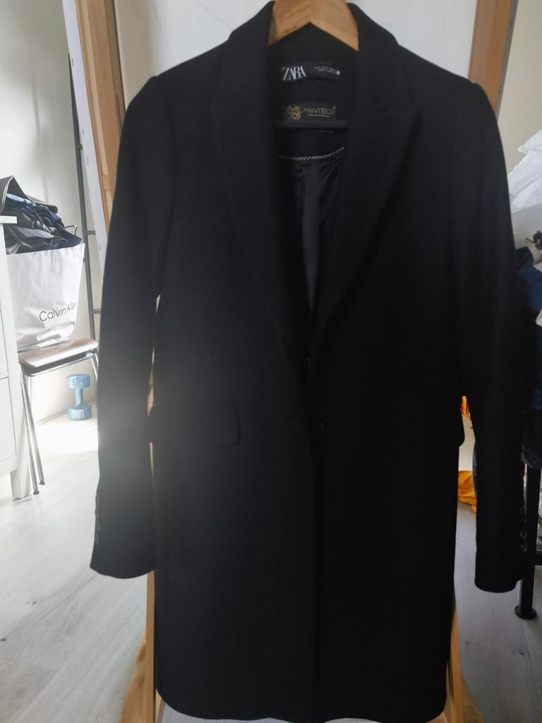 Zara Manteco wollen jas zwart dames maat S, Ophalen of Verzenden, Maat 36 (S), Gedragen, Zara