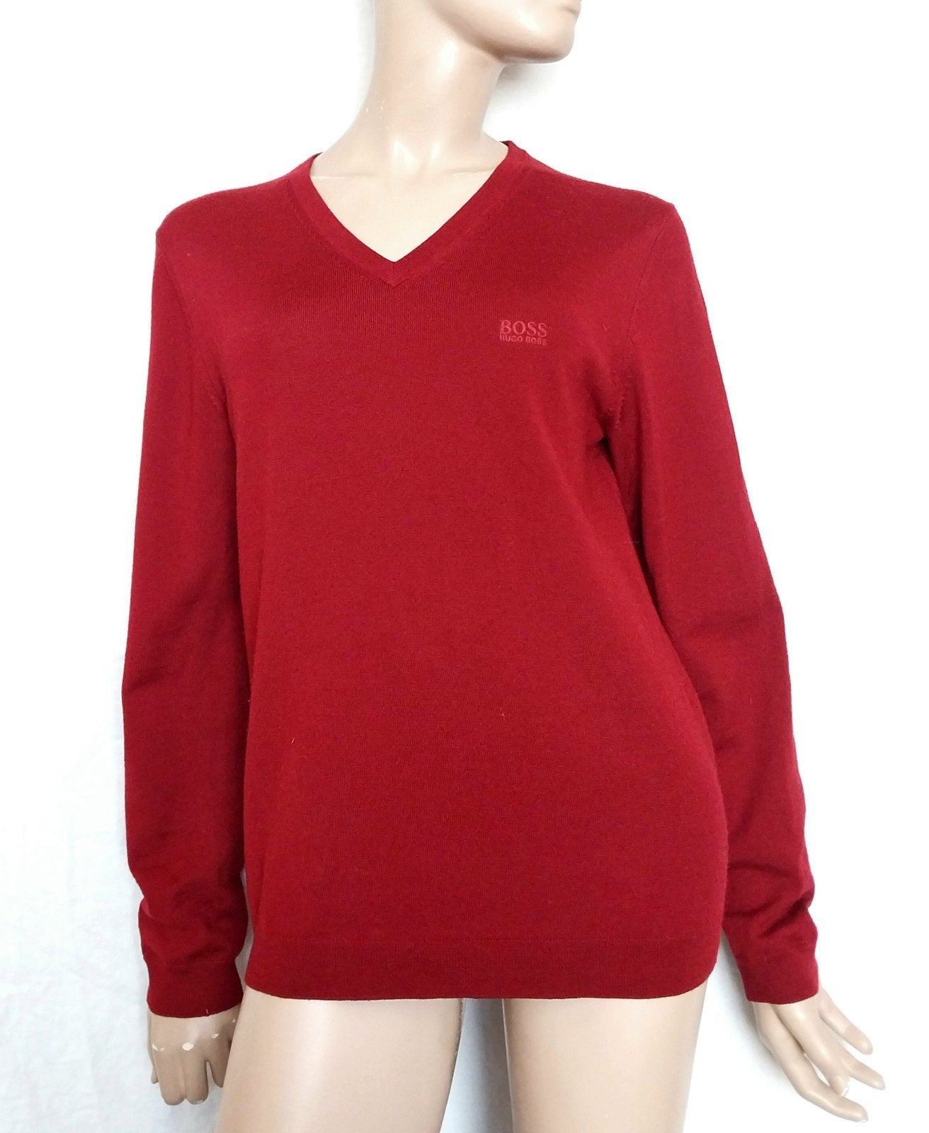 HUGO BOSS Trui , Maat M , WOL, Ophalen of Verzenden, Zo goed als nieuw, Maat 38/40 (M), Rood