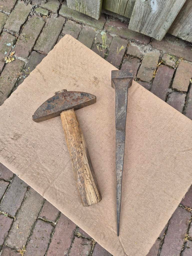 Haarhamer en haarspit, Antiek en Kunst, Antiek | Gereedschap en Instrumenten, Ophalen
