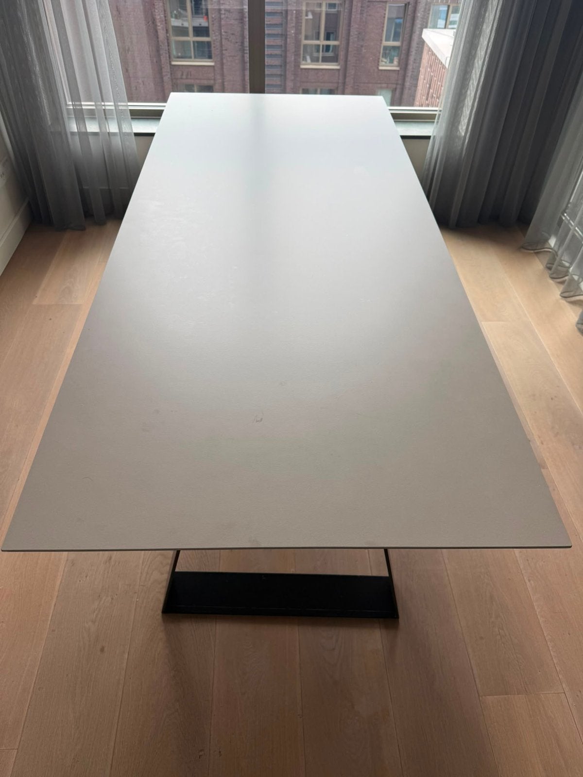 Keramische eettafel 200x85cm, Foster Peidra Naturel, Ophalen, Gebruikt, 50 tot 100 cm, Vijf personen of meer