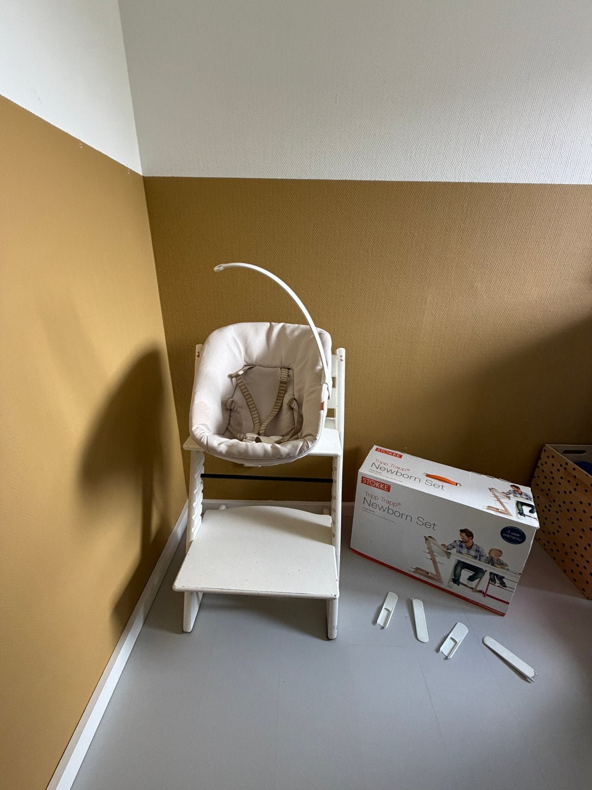 Stokke Tripp Trapp Newborn Set, Kinderen en Baby's, Ophalen, Gebruikt, Meegroeistoel, Aanschuifbaar