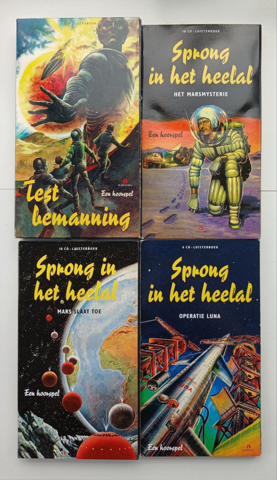 4x Luisterboek Sprong in het Heelal | Hoorspel | Mars, Ophalen of Verzenden, Cd, Volwassene