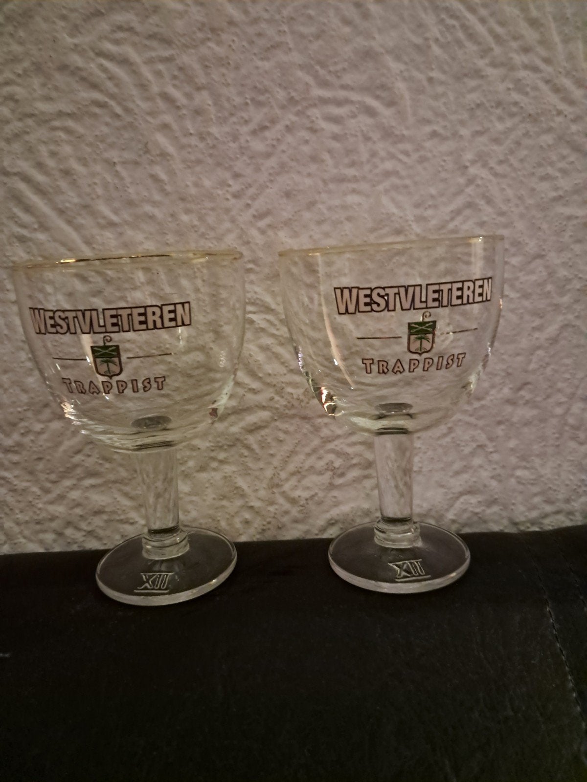 2 Westvleteren Trappist glazen 0,15L type XII, Ophalen of Verzenden