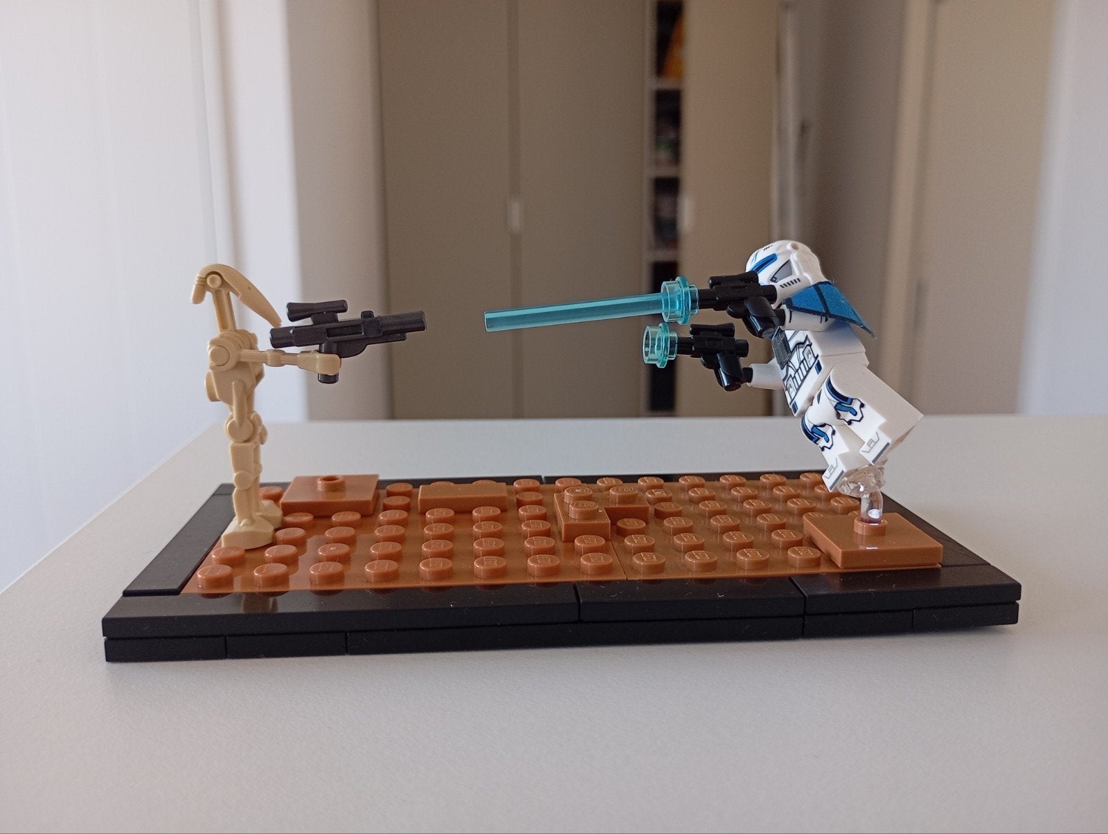 LEGO Star Wars MOC: Captain Rex vs. Battle Droid, Ophalen of Verzenden, Zo goed als nieuw