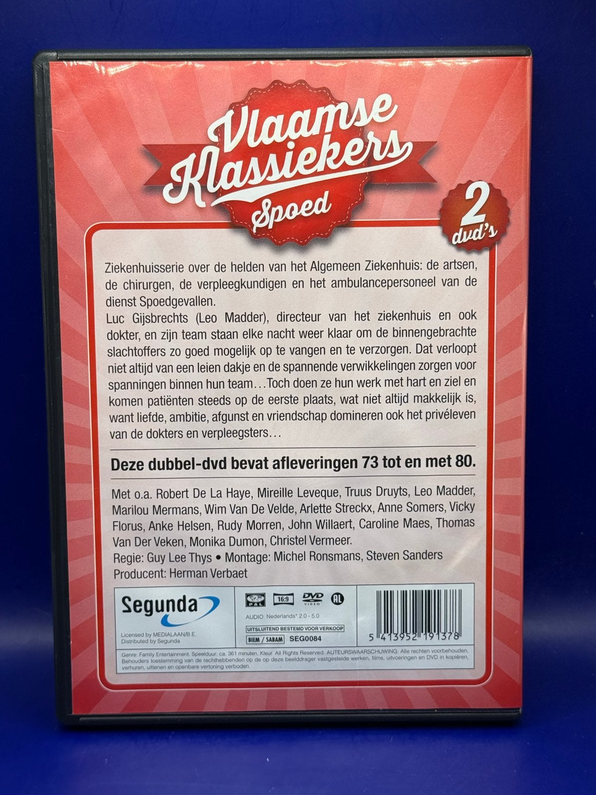Dvd Vlaamse Klassiekers Spoed - Aflevering 73 t/m 80, Gebruikt, Vanaf 16 jaar, Verzenden, Drama