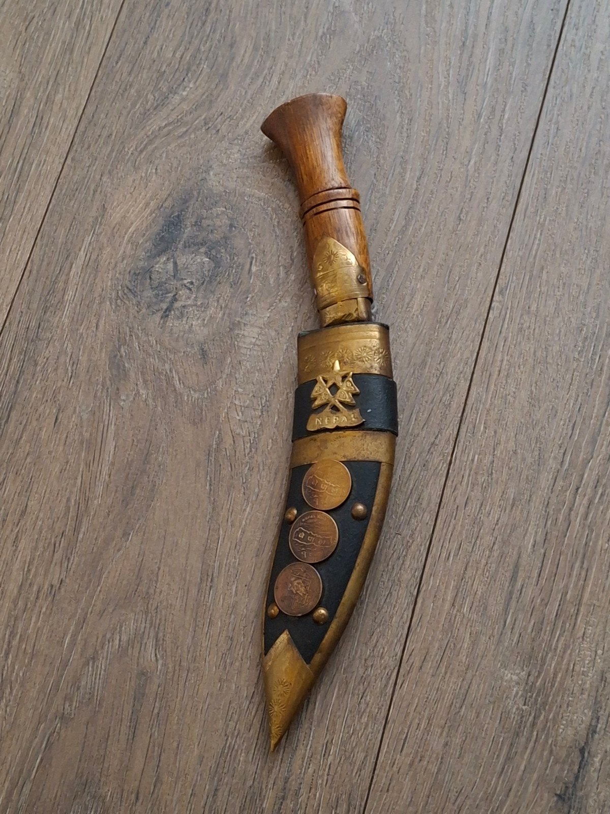 Antieke handgemaakte Nepalese Khurki mes - 14 cm, Ophalen of Verzenden