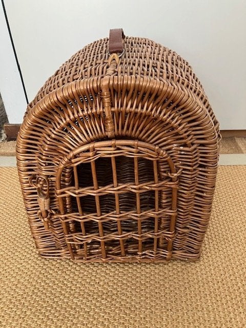 Antieke reismand voor katten, Ophalen, Gebruikt, Riet