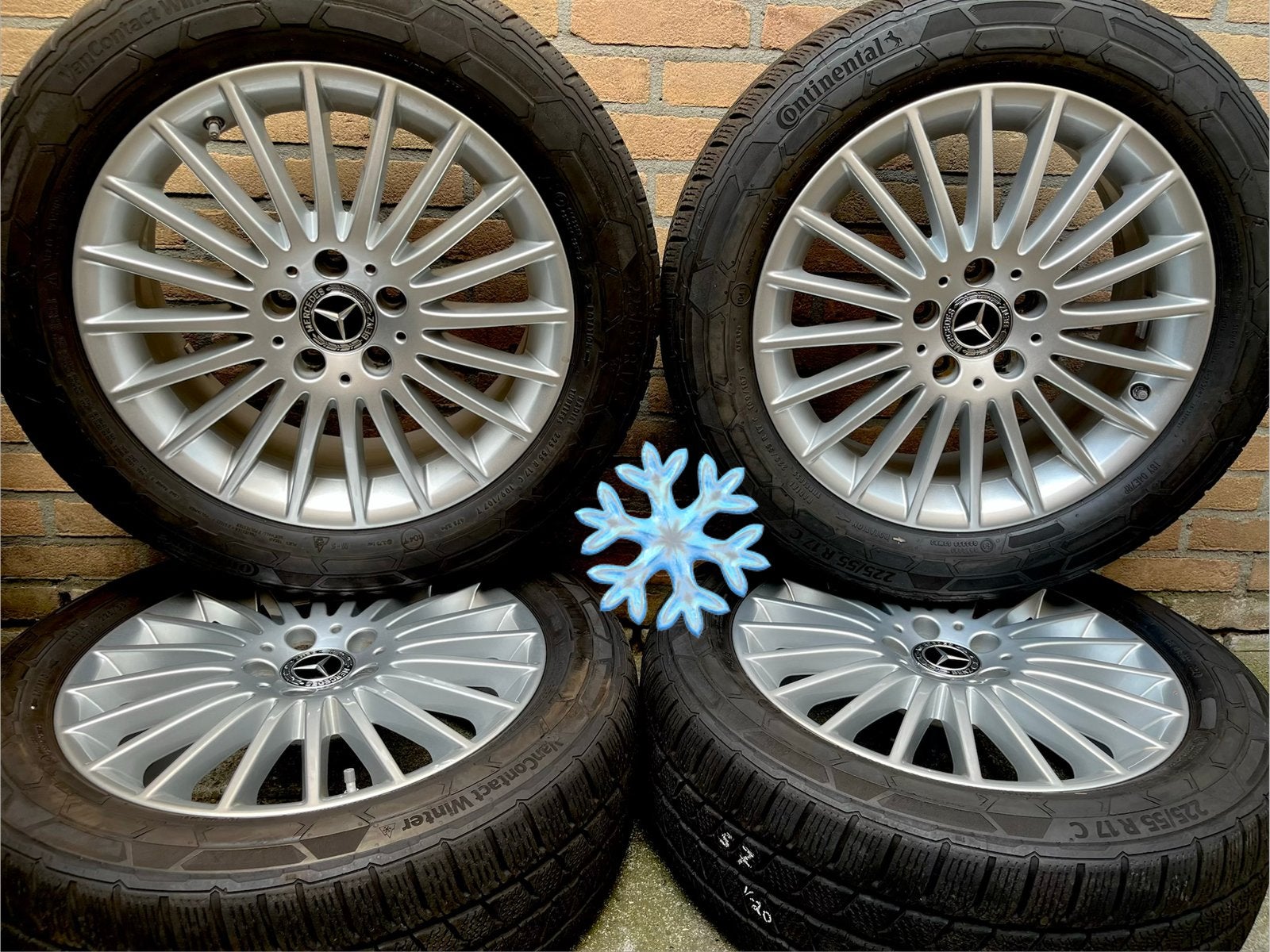 2x6,5/2x6 17” orig Mercedes Viti V-klasse  EQV Continental, Auto-onderdelen, Banden en Velgen, Banden en Velgen, 17 inch, 225 mm