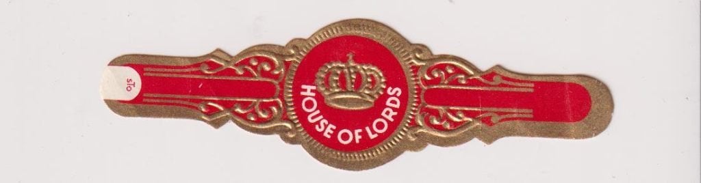 sigarenbanden - HOUSE OF LORDS, Ophalen of Verzenden, Zo goed als nieuw, Sigarenbandjes