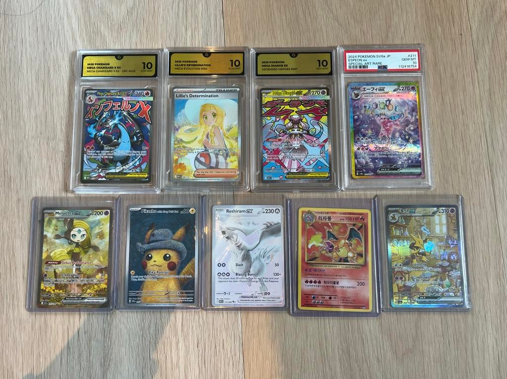 Zeldzame Pokémon kaarten, graded en ongraded, NM/LP, Hobby en Vrije tijd, Verzamelkaartspellen | Pokémon, Gebruikt, Meerdere kaarten