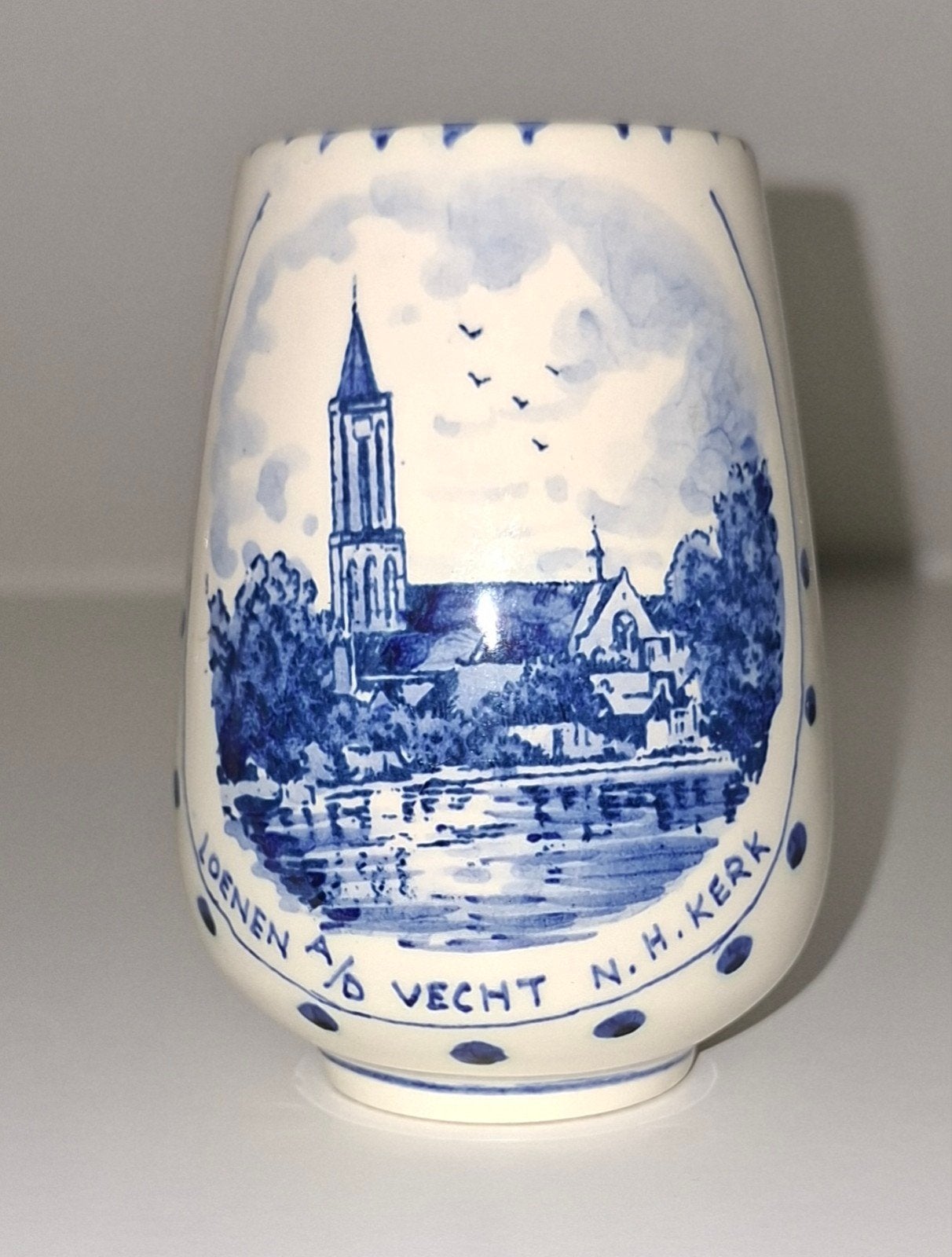 Souvenir vaasje Loenen aan de Vecht N.H. Kerk (Zenith), Ophalen of Verzenden