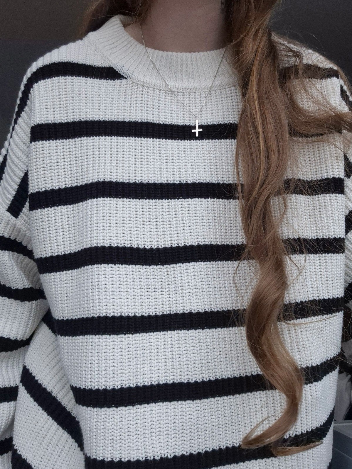 H&M zwart wit gestreepte trui, H&M, Zwart, Maat 42/44 (L), Ophalen of Verzenden