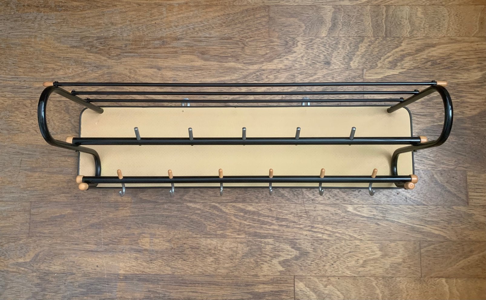 Vintage coat rack 60s silence minus light, Wandkapstok, Gebruikt, Ophalen of Verzenden, Minder dan 100 cm