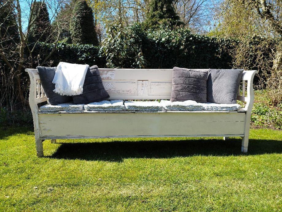 Landelijke klepbank met 2 kleppen, Antiek en Kunst, Antiek | Meubels | Stoelen en Banken, Ophalen