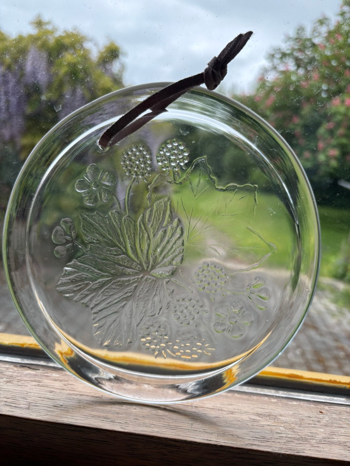 Vintage glazen raamhanger Nuutajärvi Finland, Huis en Inrichting, Woonaccessoires | Overige, Ophalen of Verzenden, Gebruikt, Glas