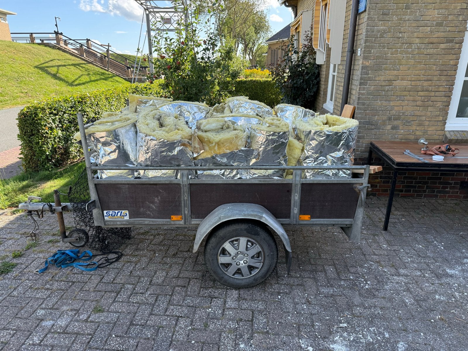 Glaswol isolatieplaten - mooi op rol, Ophalen, Gebruikt, 12 cm of meer, 15 m² of meer