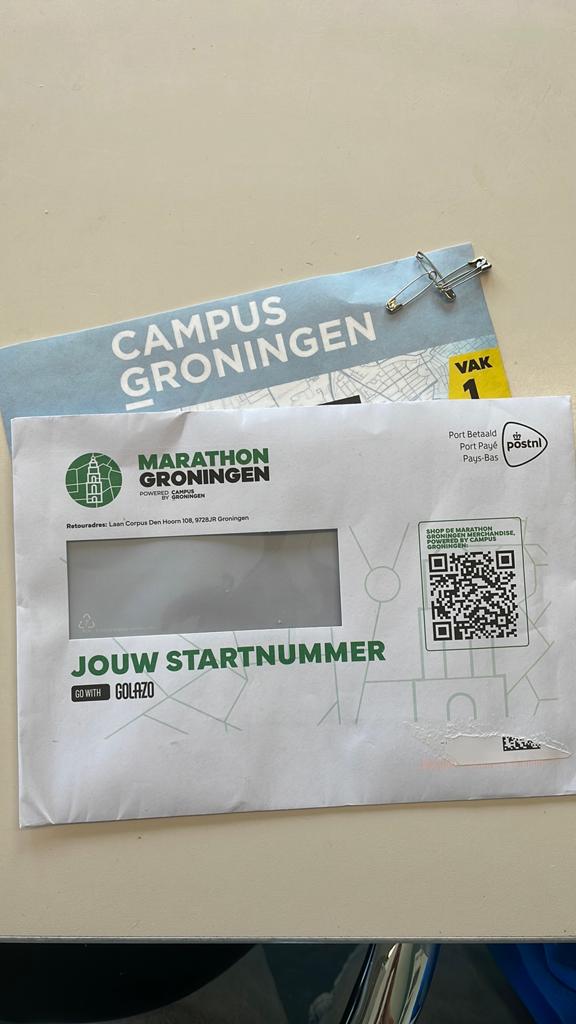 Ticket marathon Groningen + shirt (XL), Eén persoon