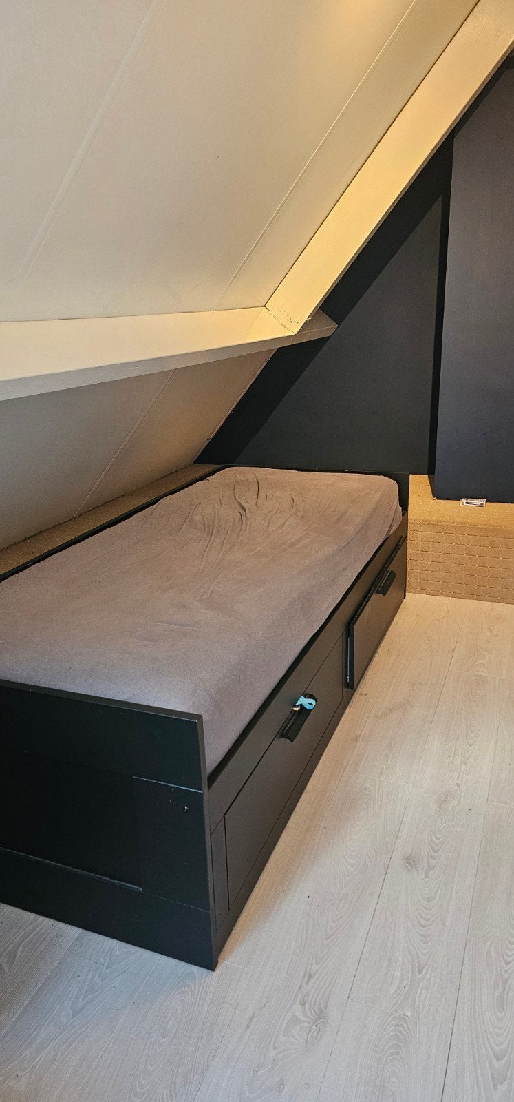 uitschuifbaar ikea bed 1 of 2 personen met opslag, 90 cm, Zwart, Tweepersoons, Ophalen of Verzenden