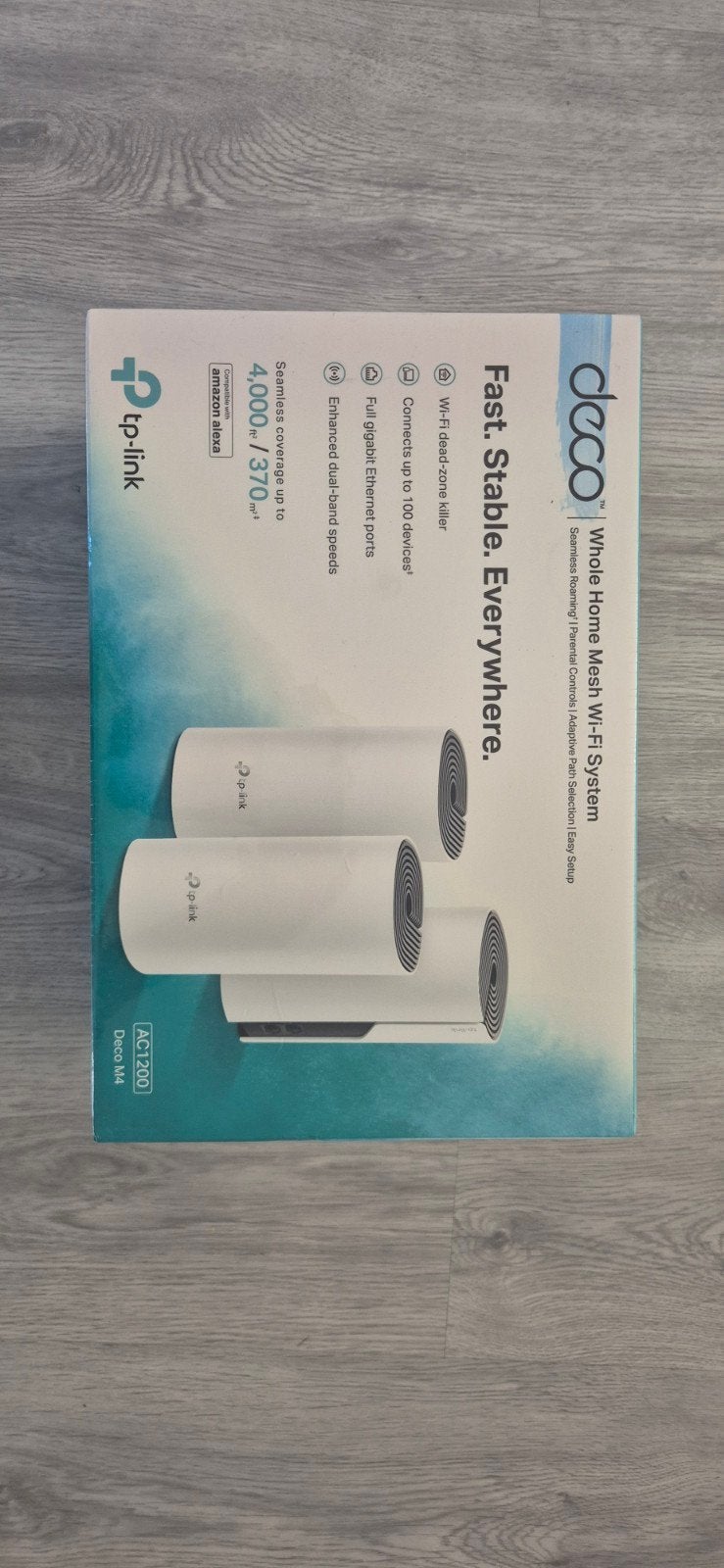 TP-Link Deco M4 AC1200 Whole Home Mesh Wi-Fi Systeem 3-pack, Ophalen of Verzenden, Nieuw, Router, TP-Link