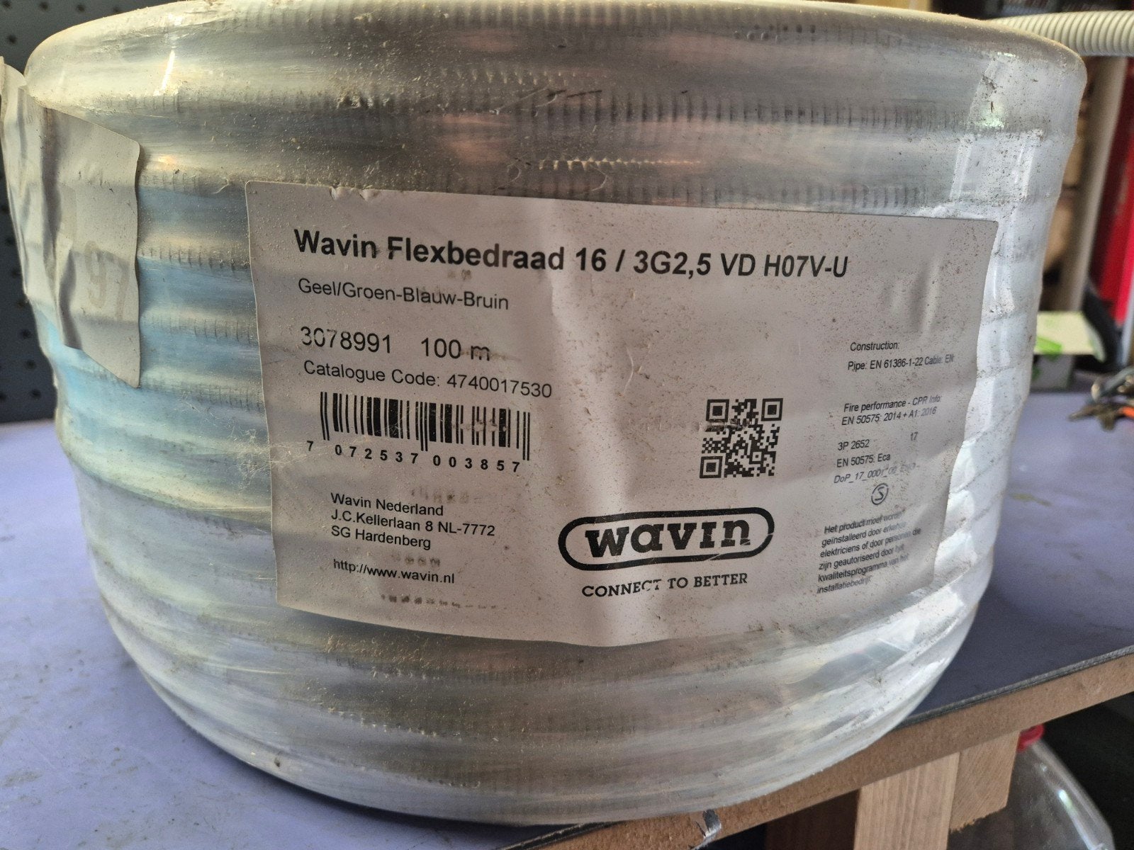 flexibele buis VD draad 3x2.5mm2 - 16mm, Ophalen