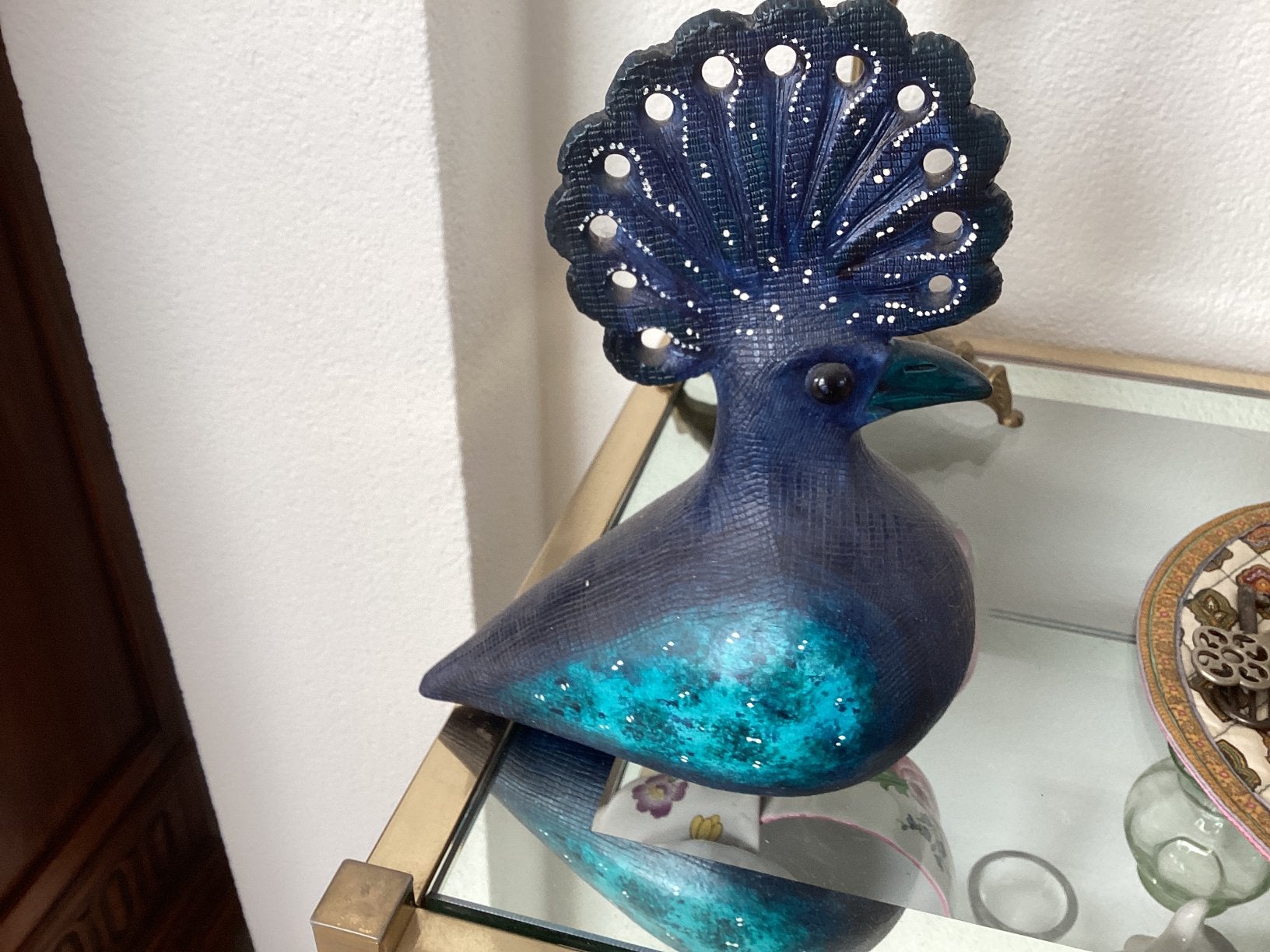 Vogel keramiek gemerkt // hoog 21 cm, Antiek en Kunst, Ophalen of Verzenden