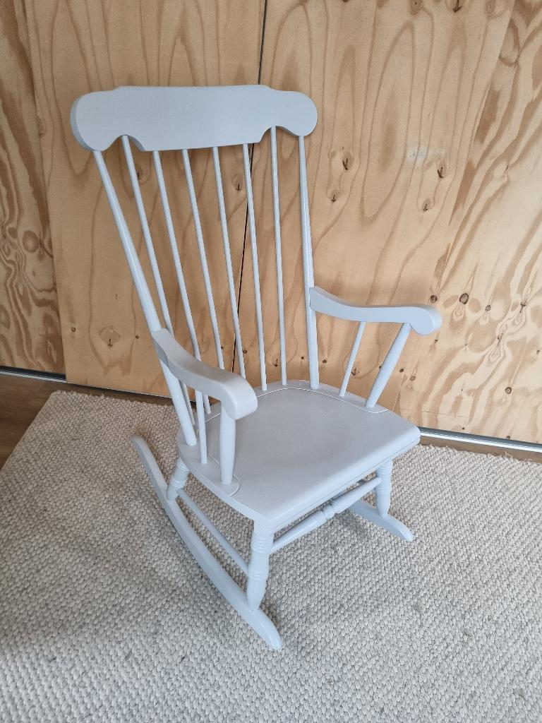 schommelstoel, Huis en Inrichting, Stoelen, Ophalen, Gebruikt, Wit, Eén